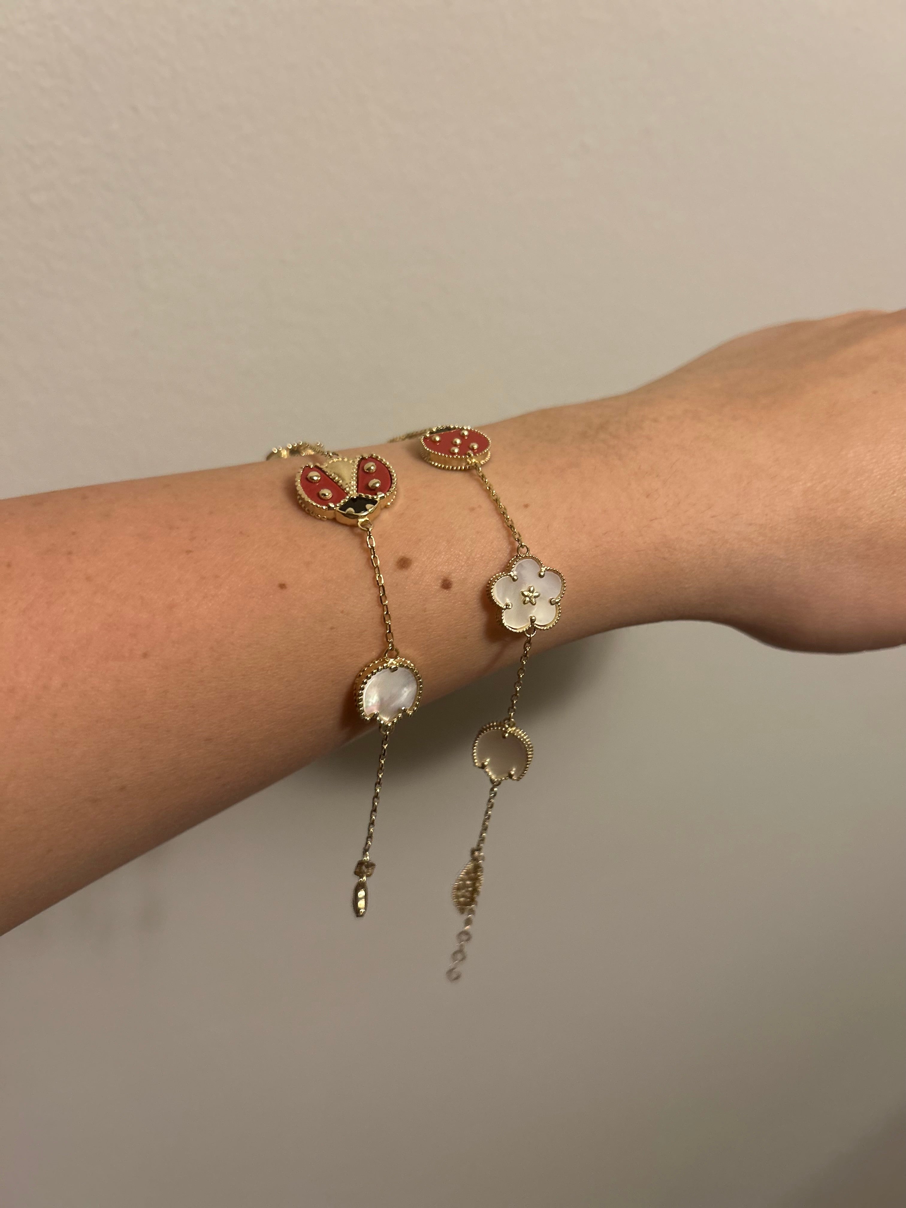 14K Ladybug bracelet