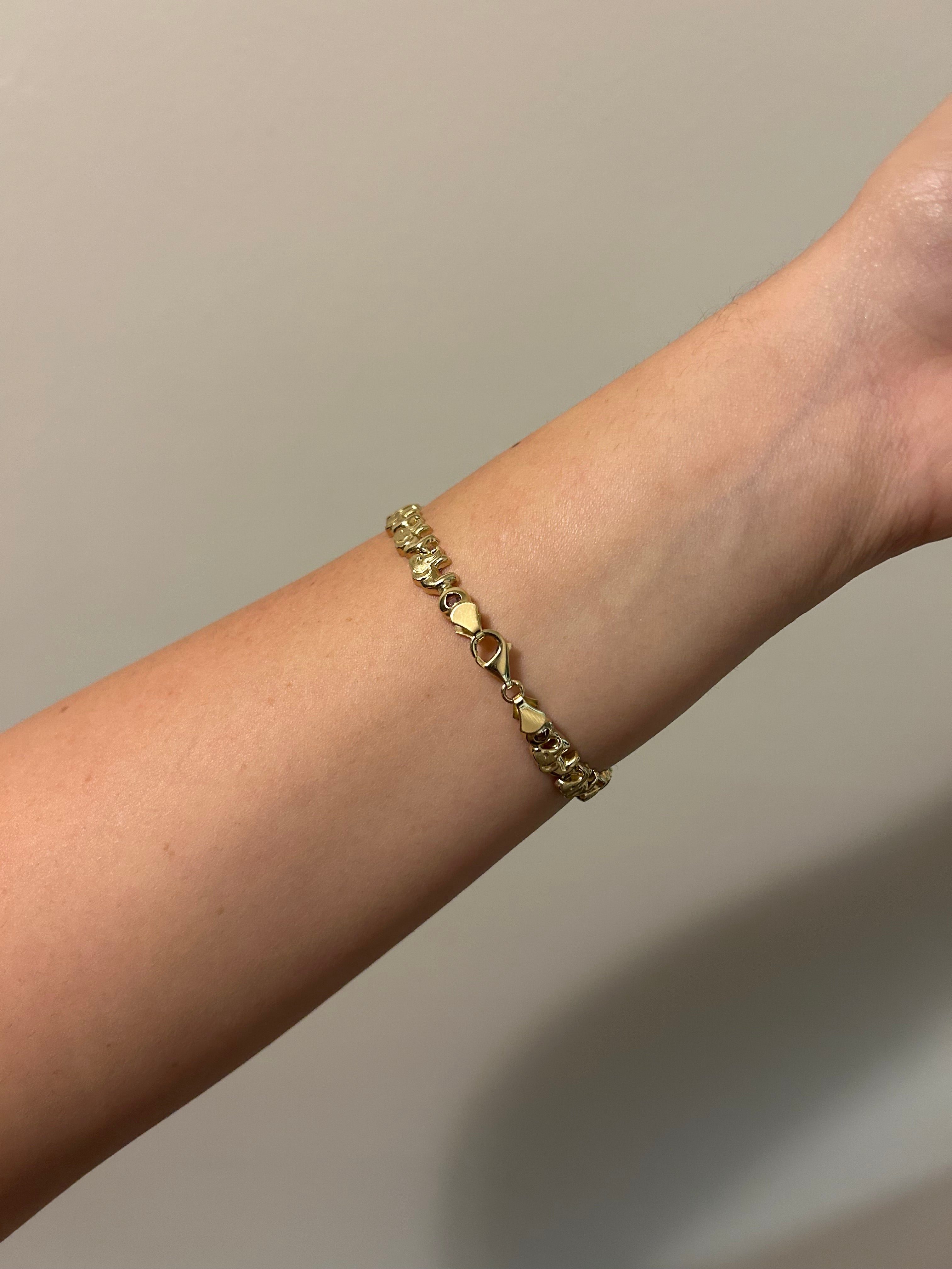 14K Elephant Bracelet