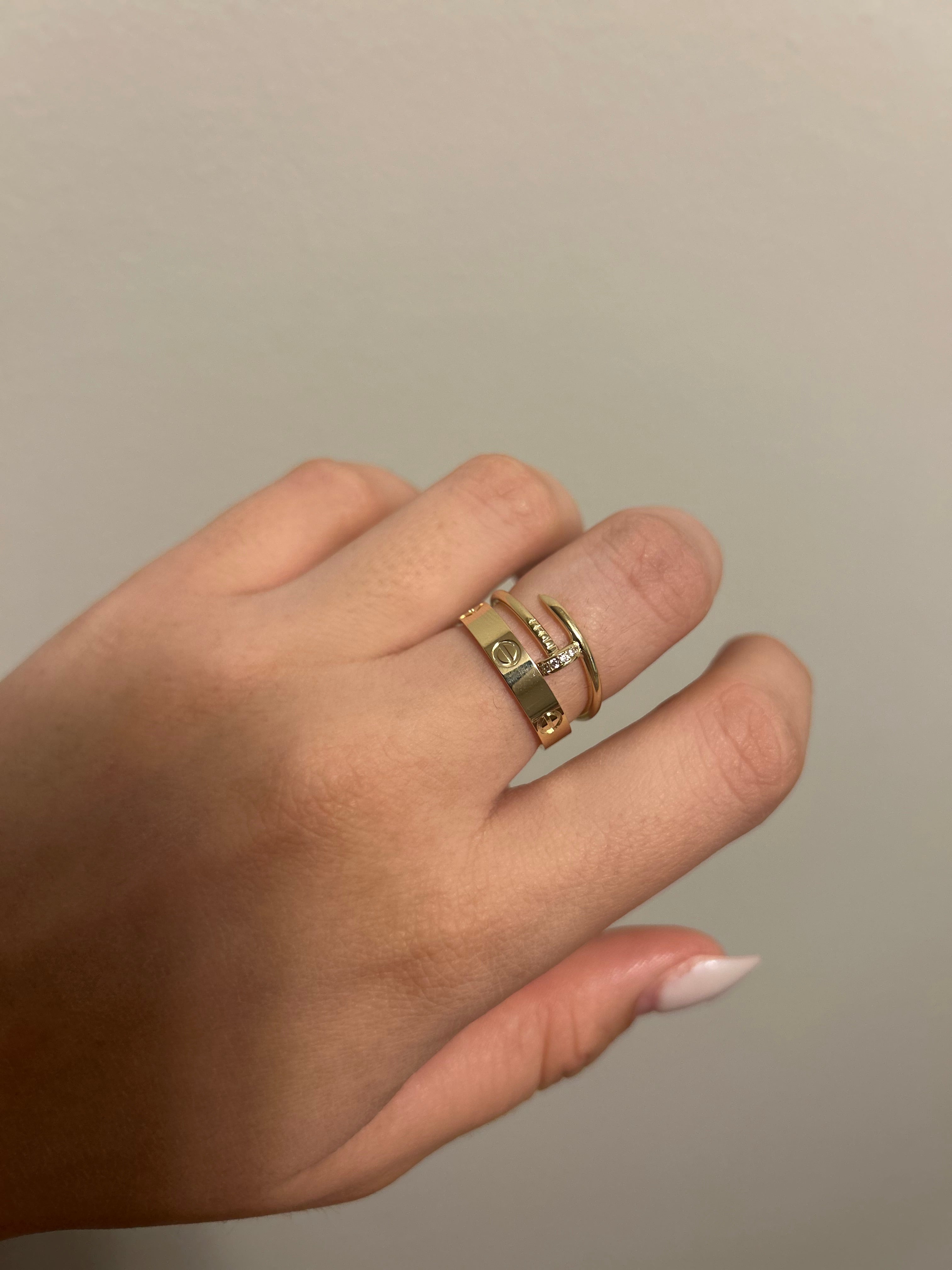 14K Nail Ring