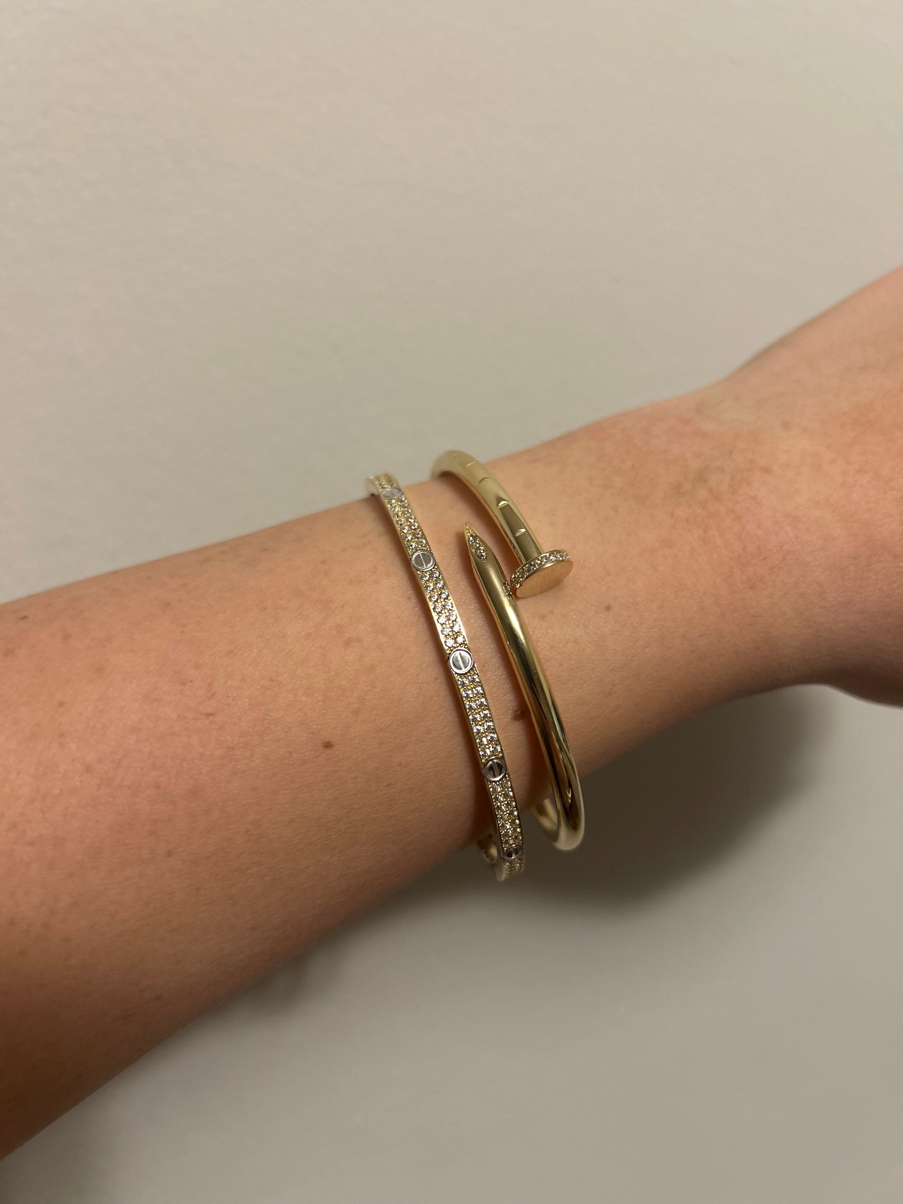 14K Nail Bangle Bracelet