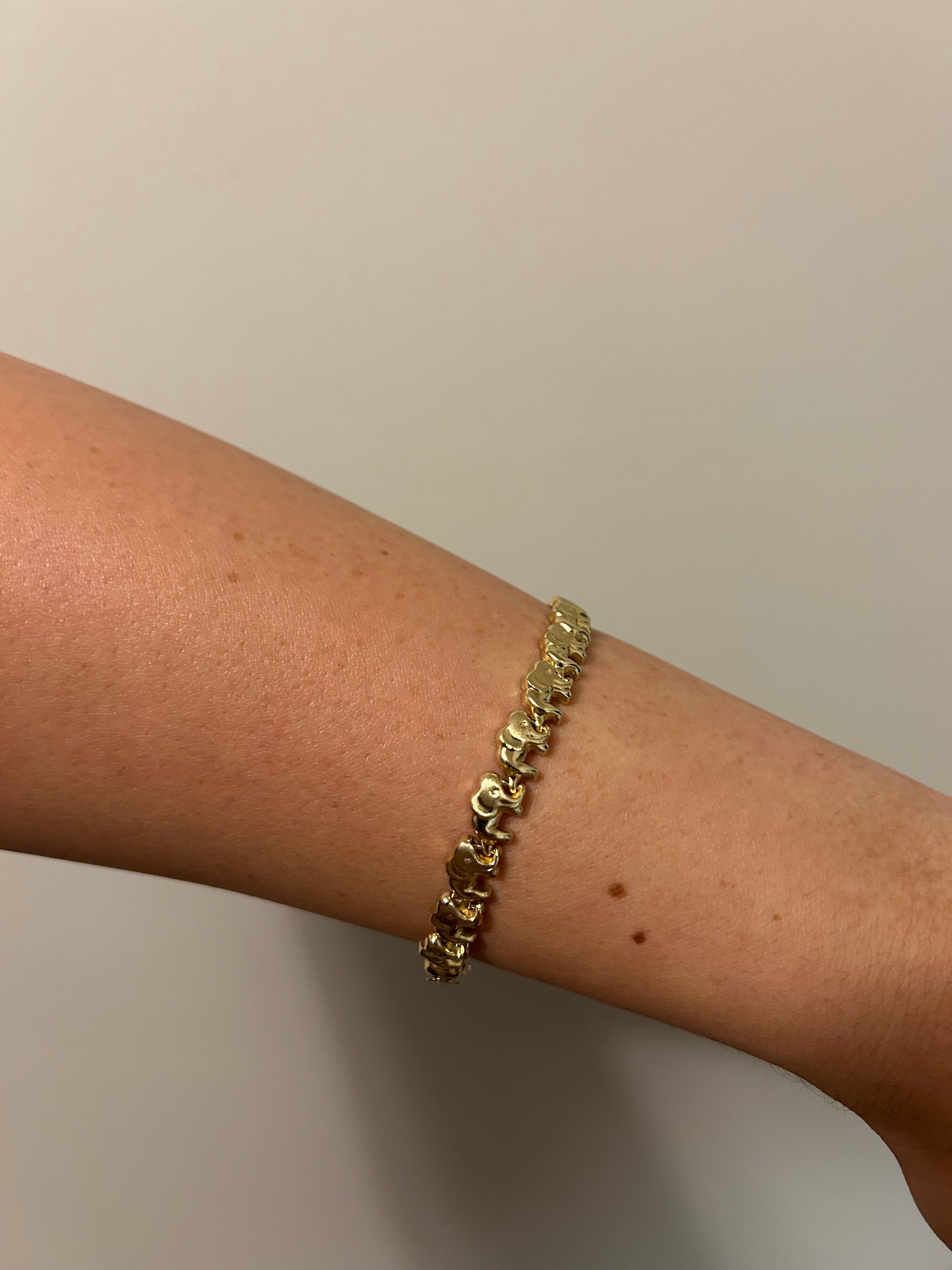 14K Elephant Bracelet