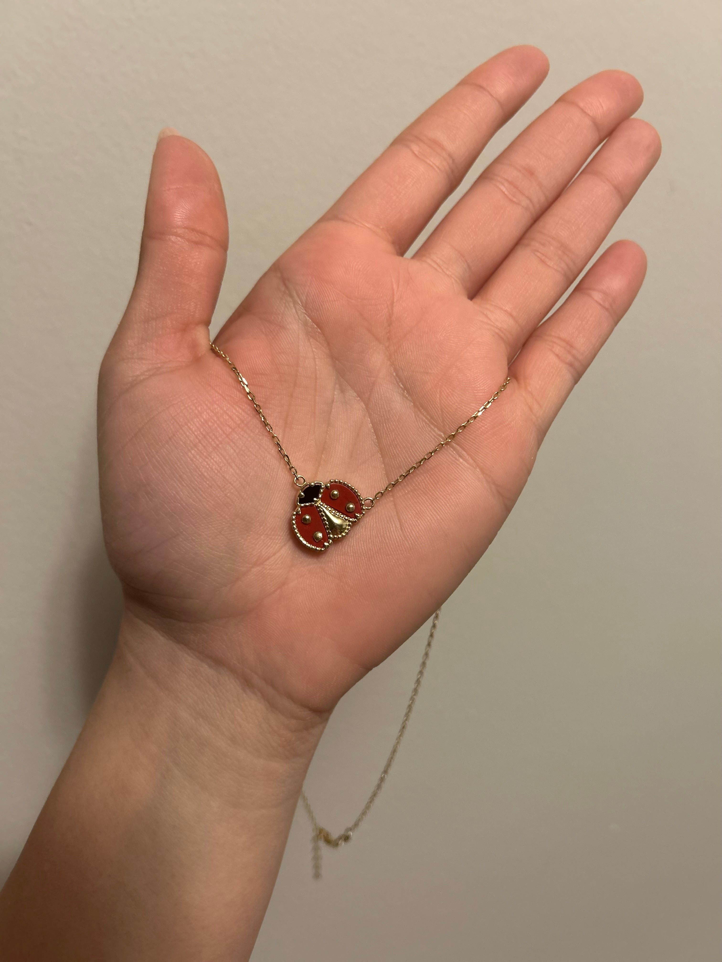 14K Ladybug necklace
