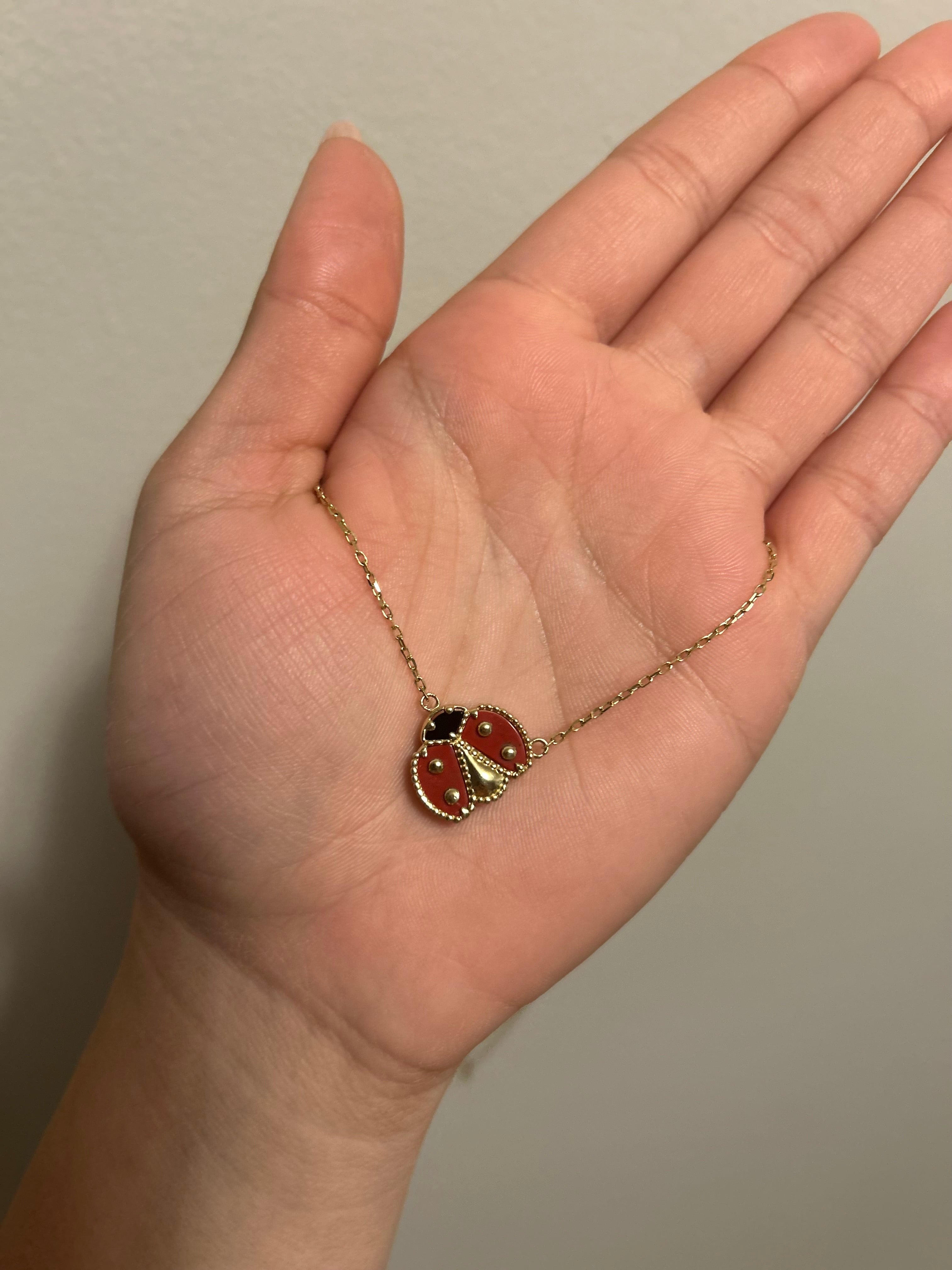 14K Ladybug necklace