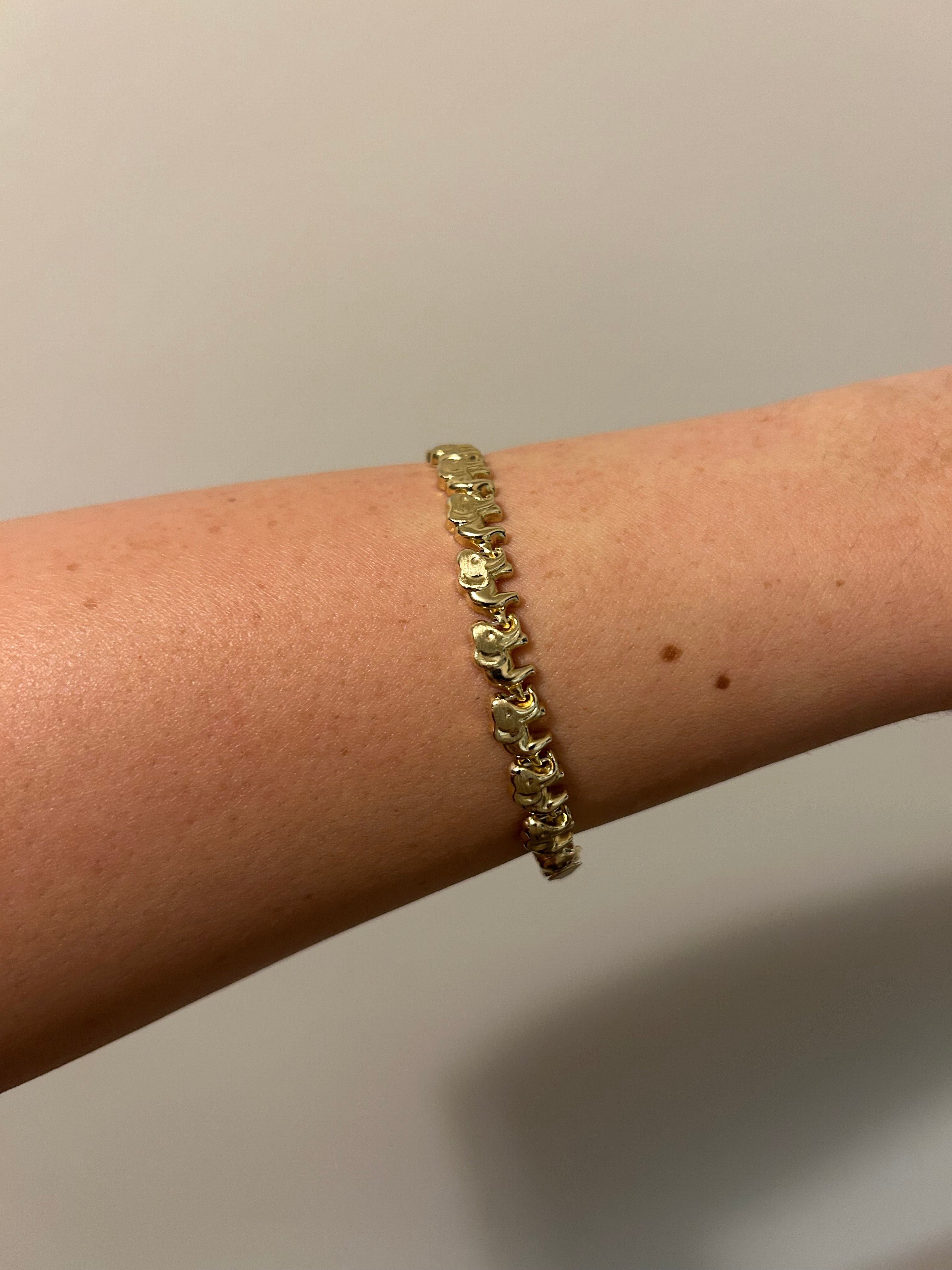 14K Elephant Bracelet