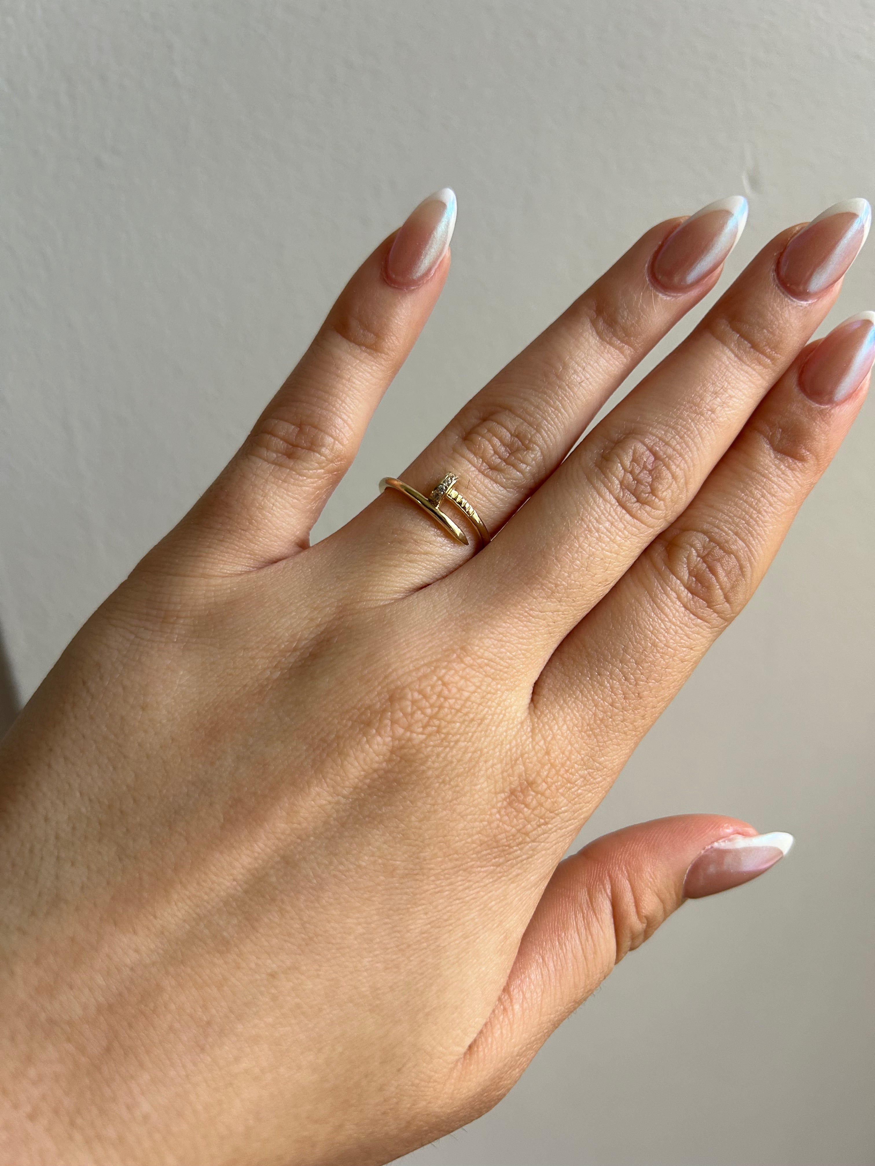 14K Nail Ring
