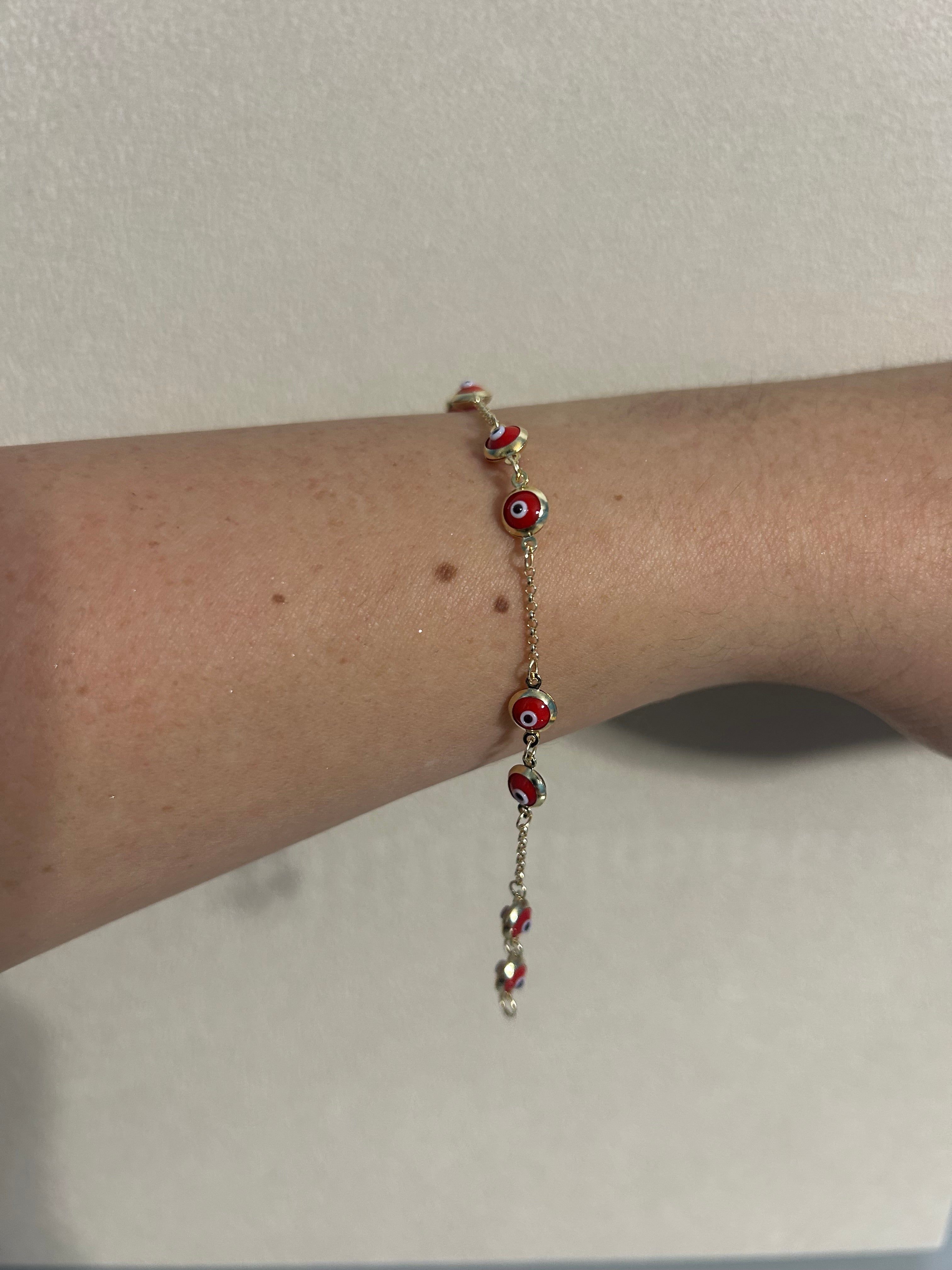14K Evil Eyes Bracelet