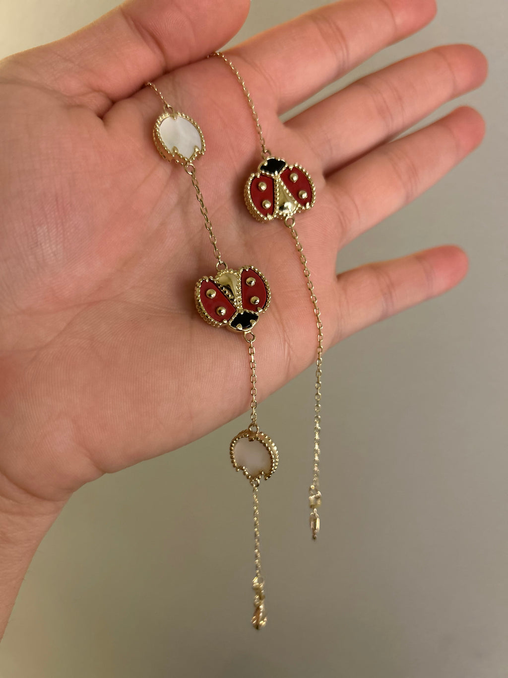 14K Ladybug Bracelet