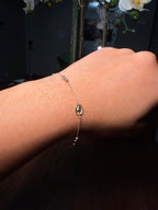 Tri-color Gold Rosary Bracelet with Cross and Virgin Mary