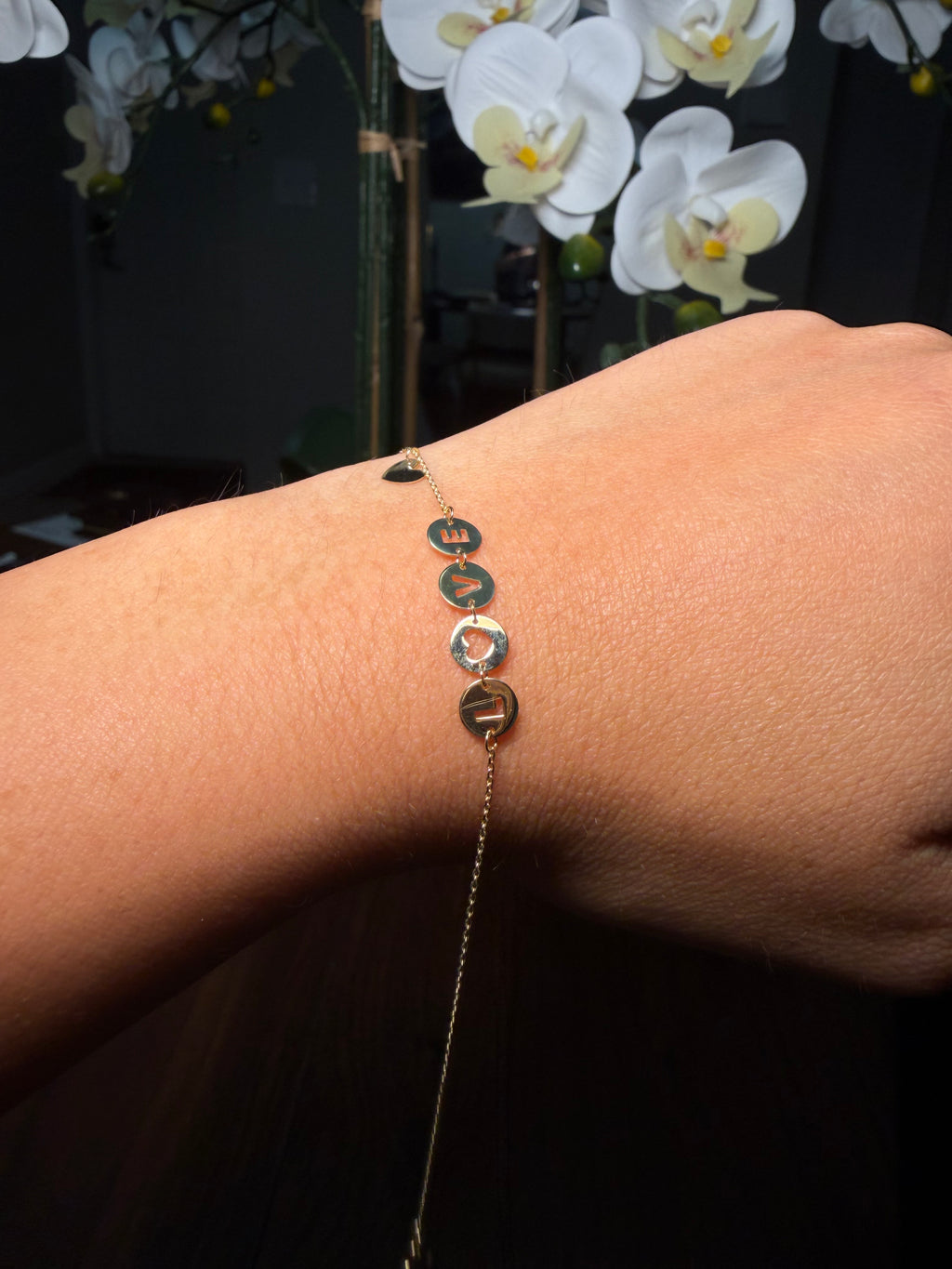 Love Charm Bracelet 10K