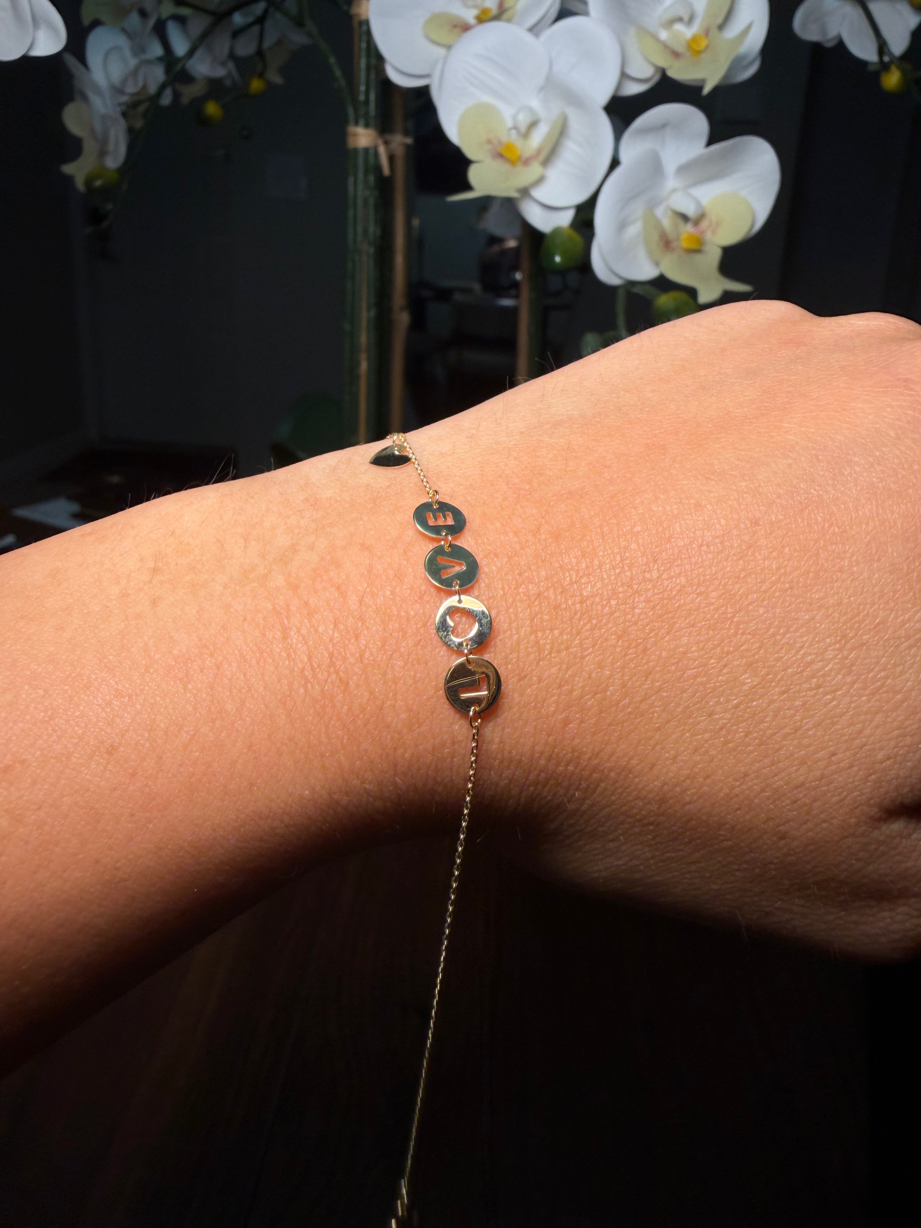 Love Charm Bracelet 10K