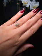 Gold Bypass Teardrop Ring 10K
