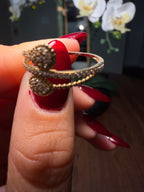 Gold Bypass Teardrop Ring 10K